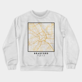 BRADFORD ENGLAND CITY STREET MAP ART Crewneck Sweatshirt